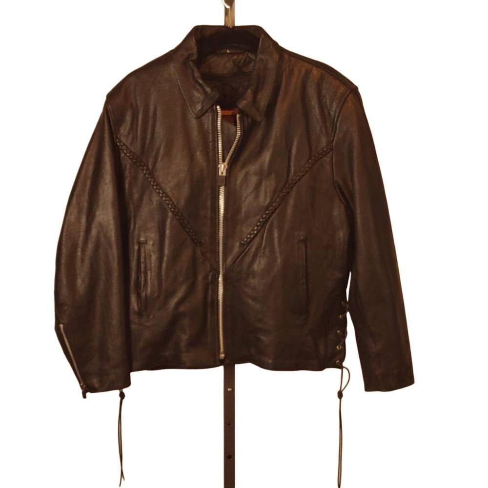 Interstate Leather Women's Large Black Motorcycle Jacket